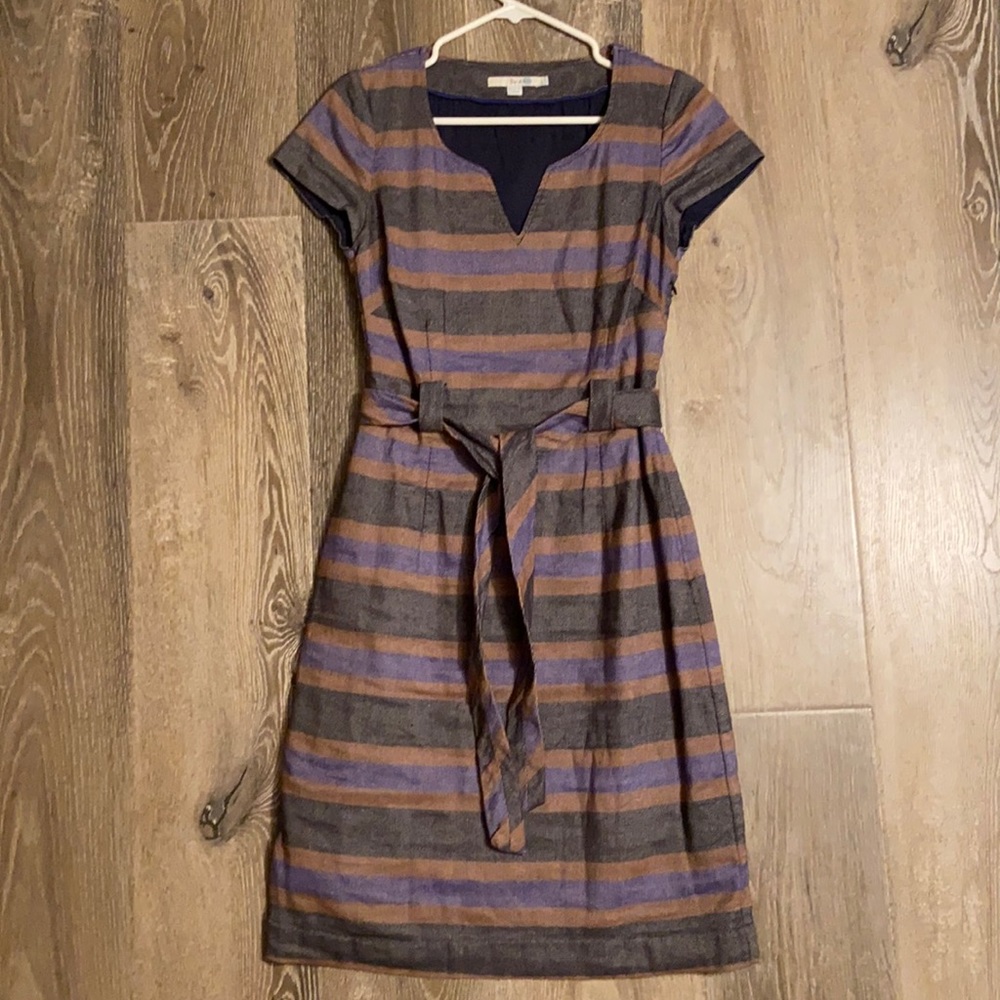 Boden Linen Dress with Tie Belt